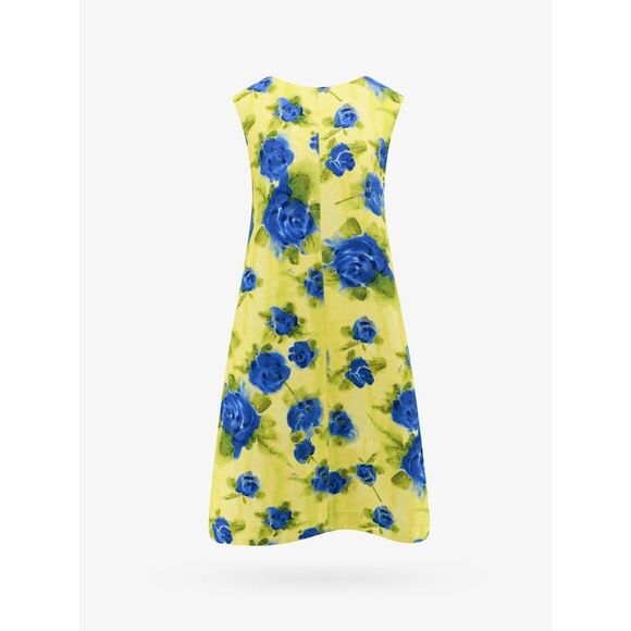 Marni Crinkle A-line Dress, Yellow